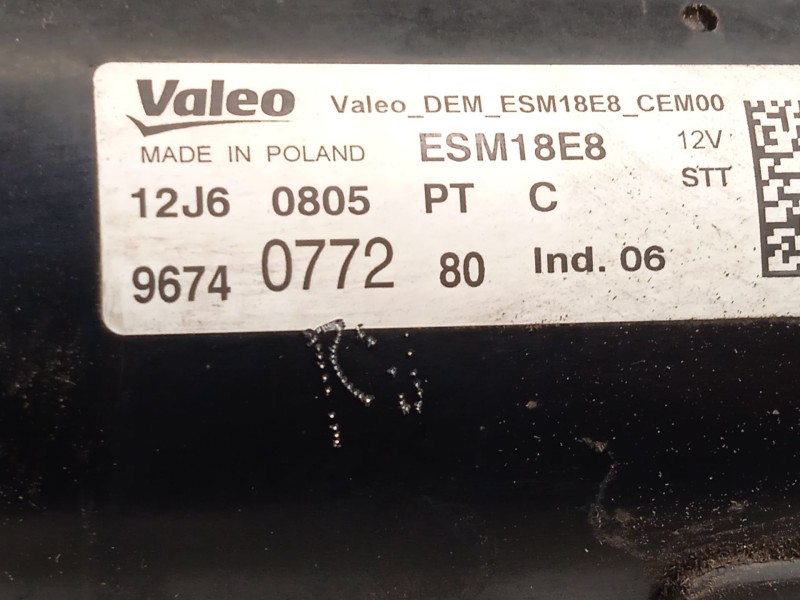 Recambio de motor arranque para citroën c4 picasso feel referencia OEM IAM 9674077280 ESM18E8 