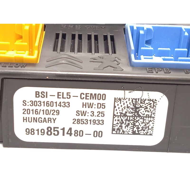 Recambio de caja reles / fusibles para citroën c4 picasso feel referencia OEM IAM 9819851480  