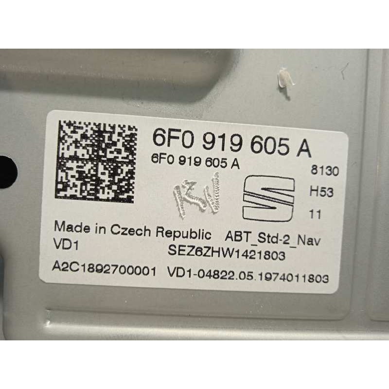 Recambio de pantalla multifuncion para seat arona fr referencia OEM IAM 6F0919605A  A2C18992700001
