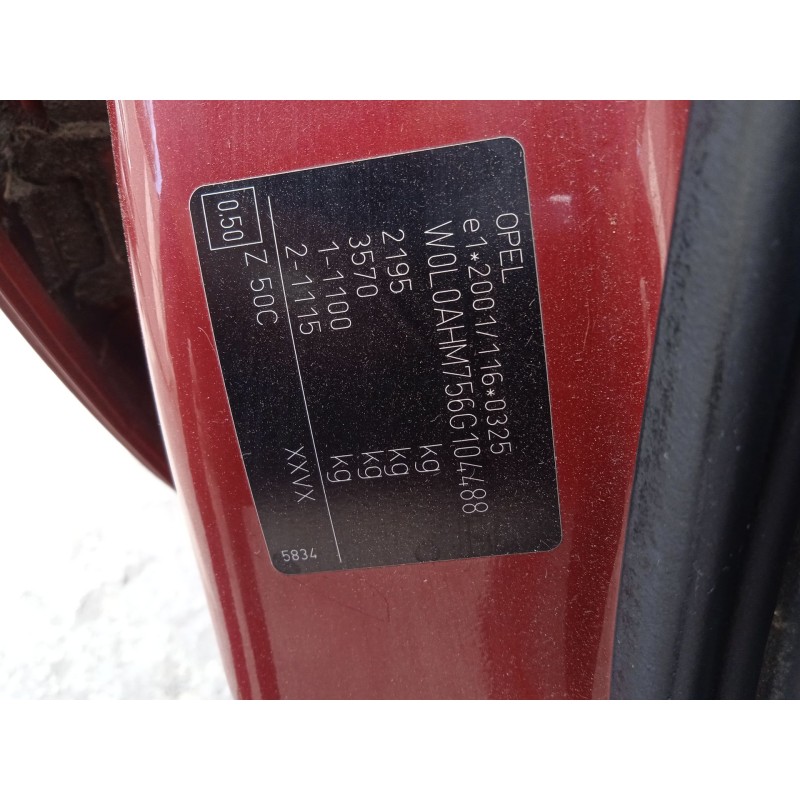 opel zafira / zafira family b (a05) del año 2006