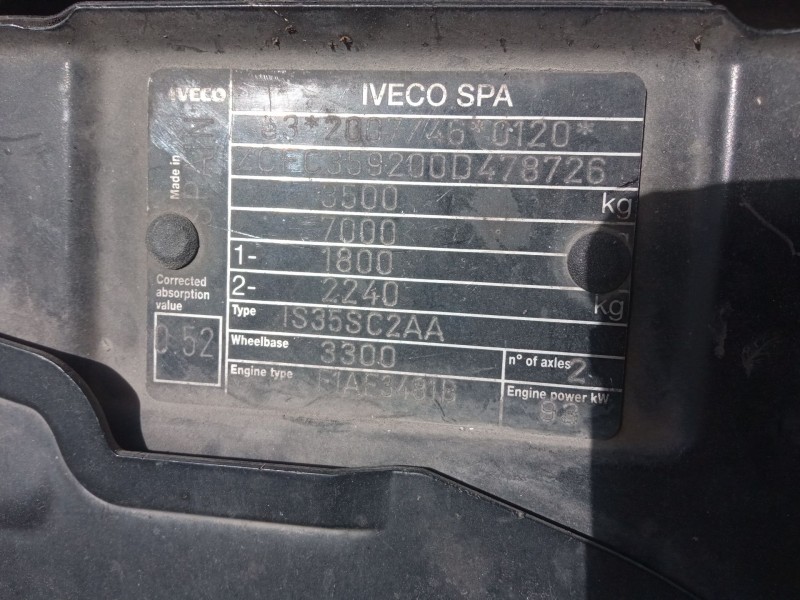 iveco daily v furgoneta del año 2012