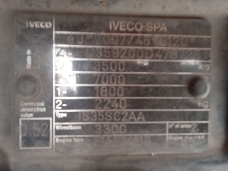 iveco daily v furgoneta del año 2012