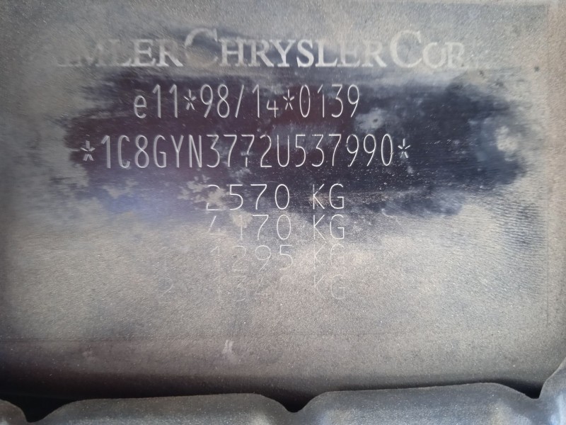 chrysler voyager iv (rg, rs) del año 2002