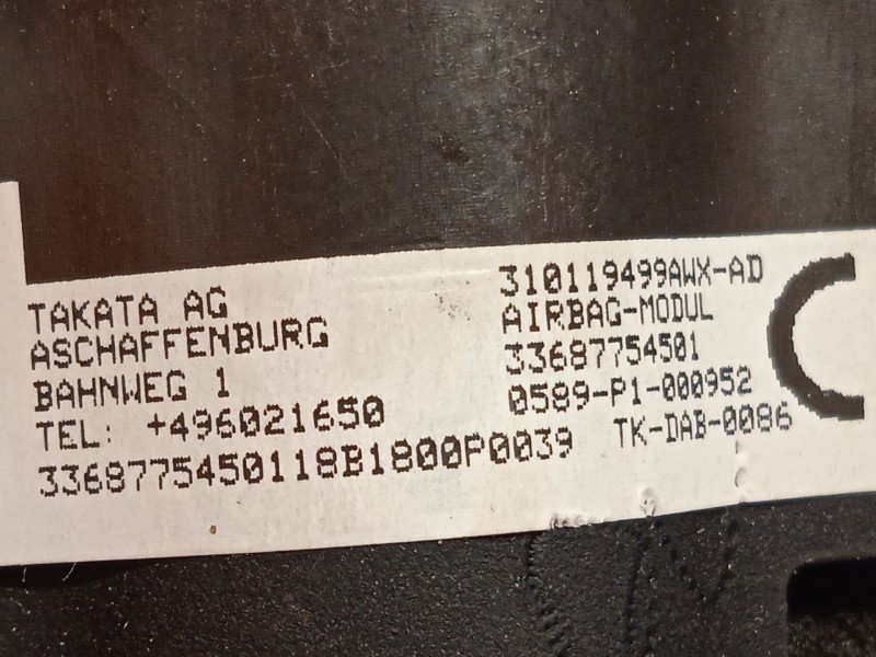 Recambio de kit airbag para bmw x2 (f39) sdrive 18 d referencia OEM IAM 51457942536 72129384457 32306877545