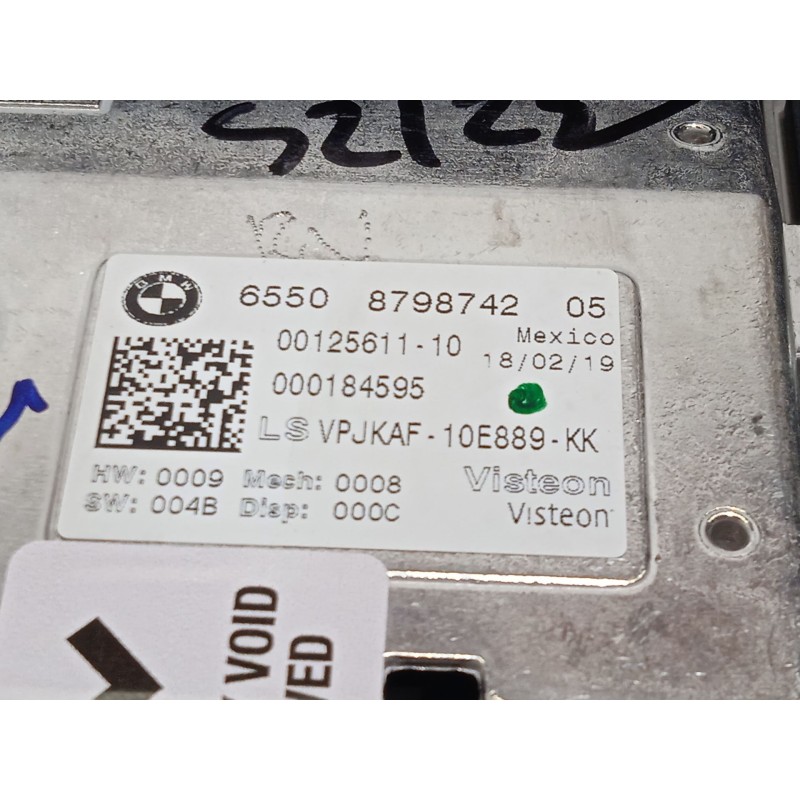 Recambio de pantalla multifuncion para bmw 3 (g20, g80, g28) 320 d referencia OEM IAM 8798742 65508798742 