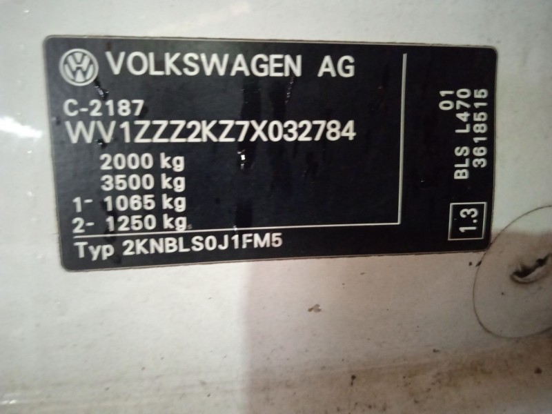 volkswagen caddy iii furgoneta/monovolumen (2ka, 2kh, 2ca, 2ch) del año 2006