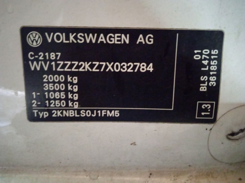 volkswagen caddy iii furgoneta/monovolumen (2ka, 2kh, 2ca, 2ch) del año 2006