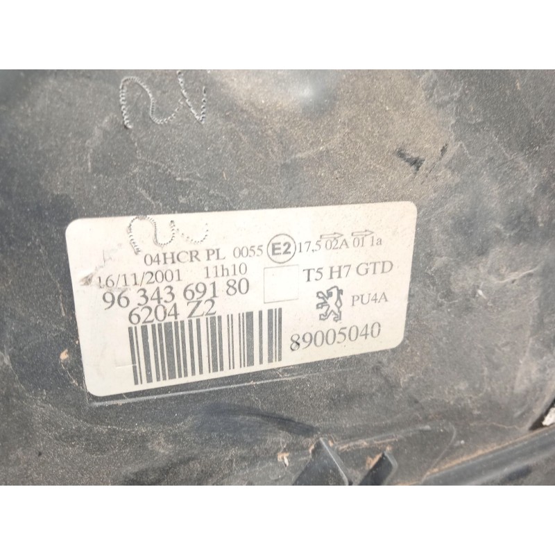 Recambio de faro izquierdo para peugeot 307 (3a/c) 1.6 hdi referencia OEM IAM 9634369180  