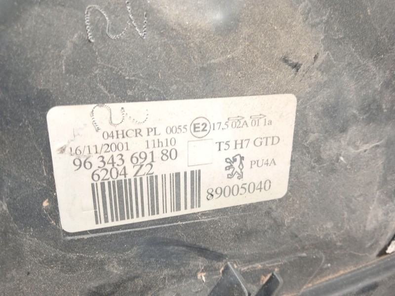 Recambio de faro izquierdo para peugeot 307 (3a/c) 1.6 hdi referencia OEM IAM 9634369180  