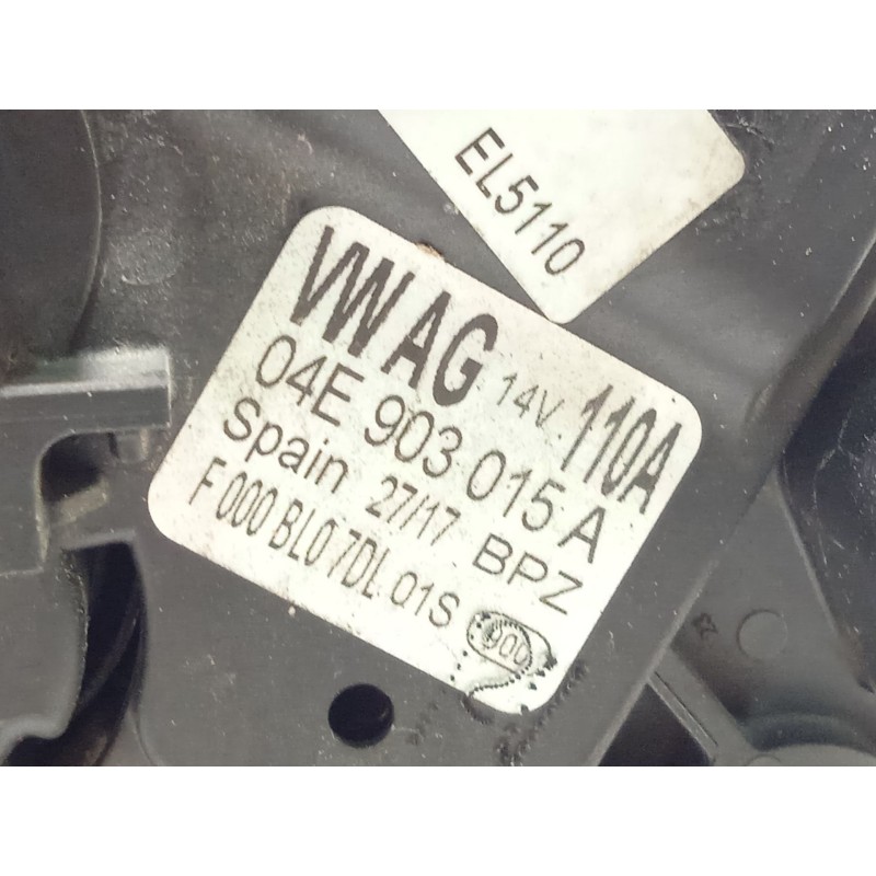 Recambio de alternador para volkswagen polo 1.0 tsi referencia OEM IAM 04E903015A  