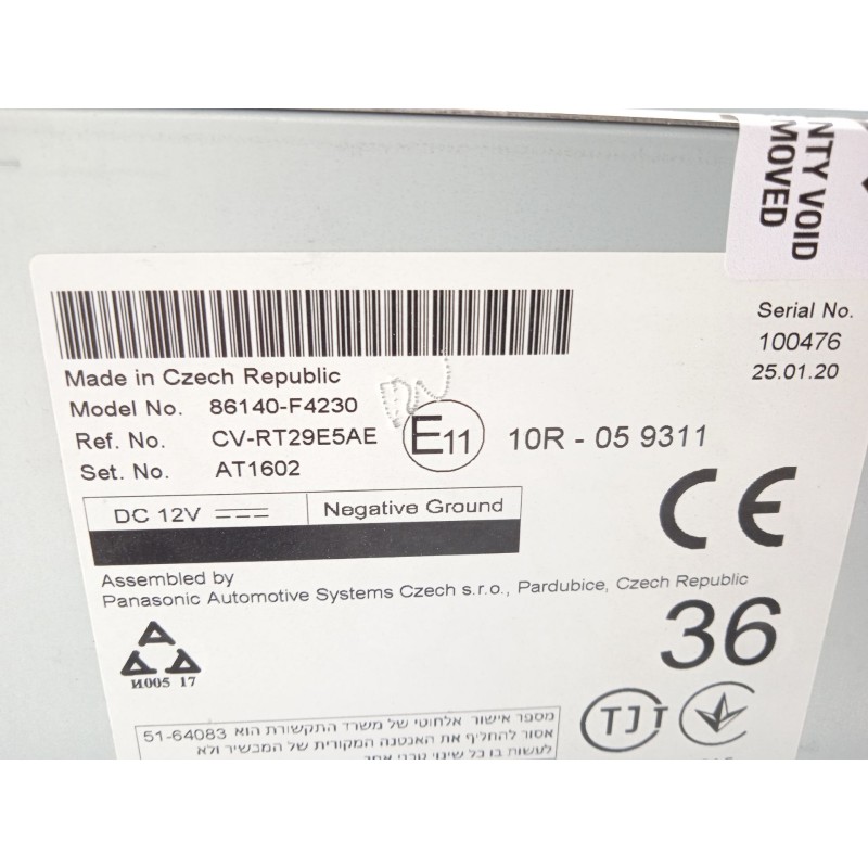 Recambio de sistema navegacion gps para toyota c-hr (_x1_) 2.0 hybrid (maxh10) referencia OEM IAM 86140F4230  