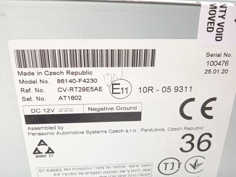 Recambio de sistema navegacion gps para toyota c-hr (_x1_) 2.0 hybrid (maxh10) referencia OEM IAM 86140F4230  