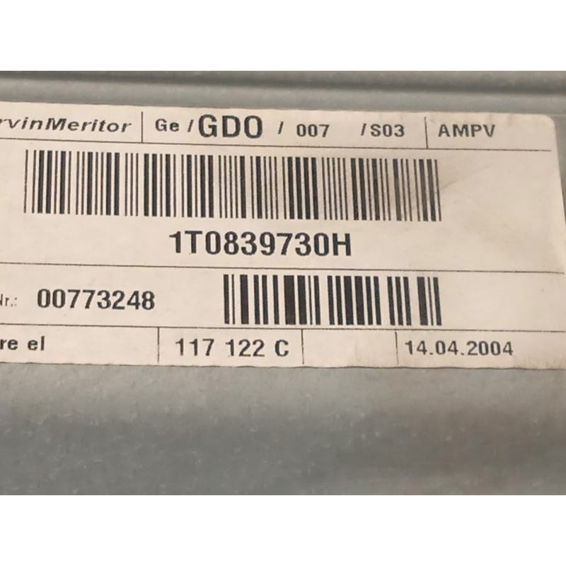 Recambio de elevalunas trasero derecho para volkswagen touran (1t1) advance referencia OEM IAM 1T0839730H 1K0959704B 