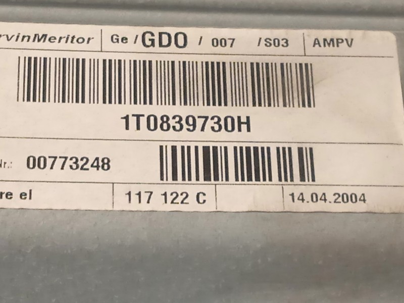 Recambio de elevalunas trasero derecho para volkswagen touran (1t1) advance referencia OEM IAM 1T0839730H 1K0959704B 