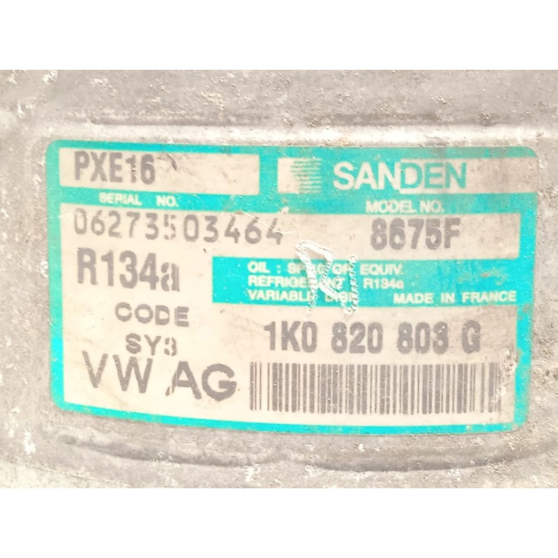 Recambio de compresor aire acondicionado para volkswagen touran (1t1) advance referencia OEM IAM 1K0820803G  