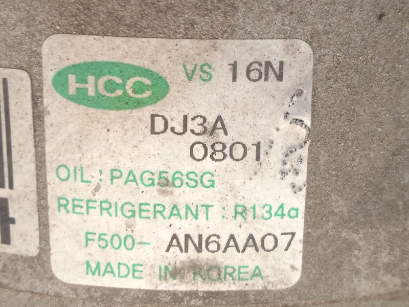 Recambio de compresor aire acondicionado para hyundai i30 classic referencia OEM IAM 977012H002 F500AN6AA07 