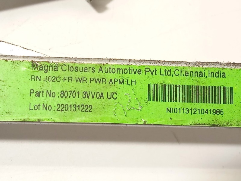 Recambio de elevalunas delantero izquierdo para nissan note acenta referencia OEM IAM 807013VV0A 807311HB2A 807013VV0AUC