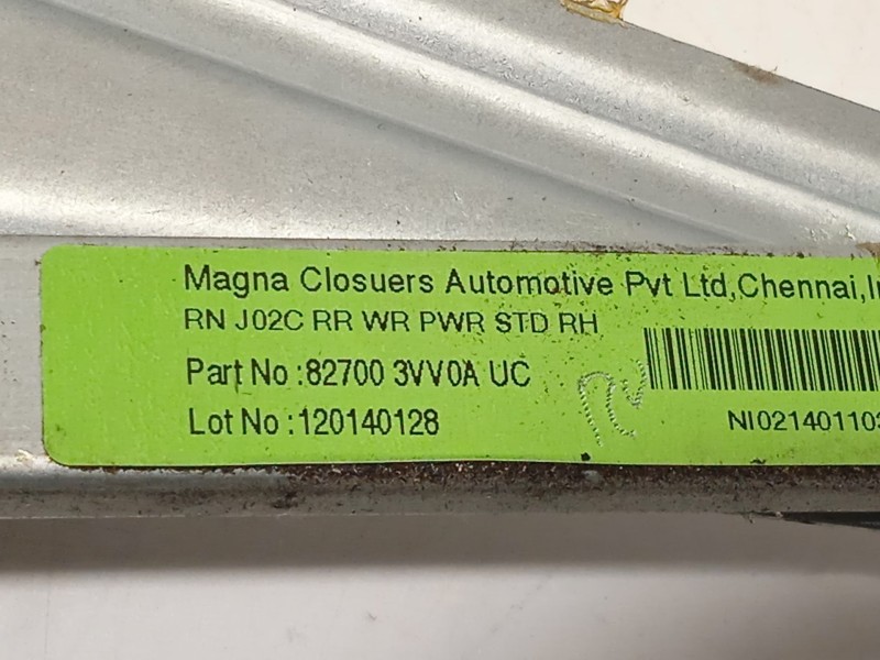 Recambio de elevalunas trasero derecho para nissan note acenta referencia OEM IAM 827003VV0A 827311HB1A 827003VV0AUC