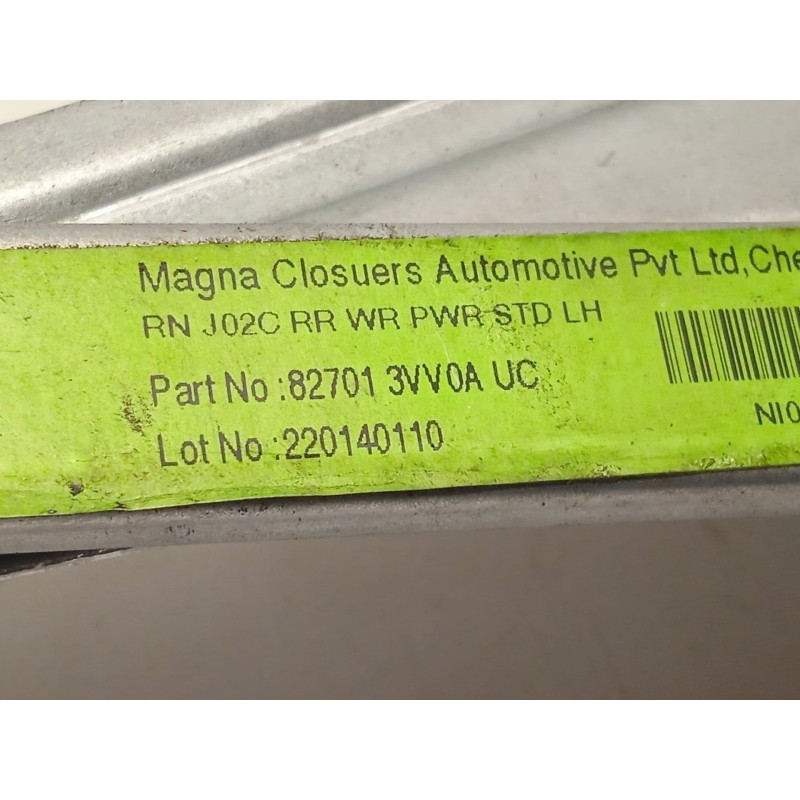 Recambio de elevalunas trasero izquierdo para nissan note acenta referencia OEM IAM 827013VV0A 827301HB1A 827013VV0AUC