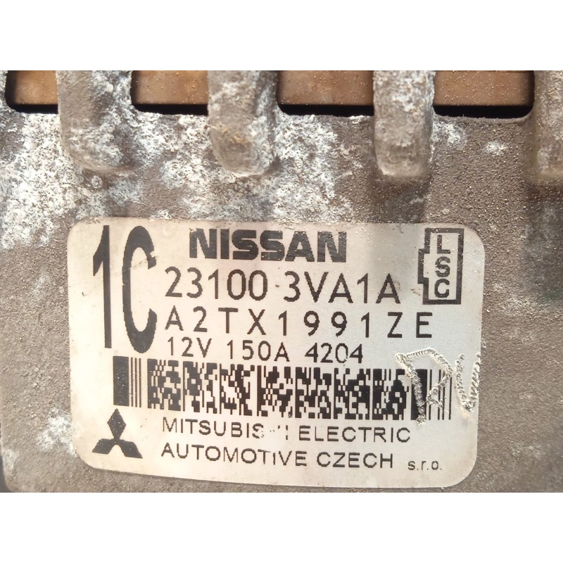 Recambio de alternador para nissan note acenta referencia OEM IAM 231003VA1A A2TX1991ZE 