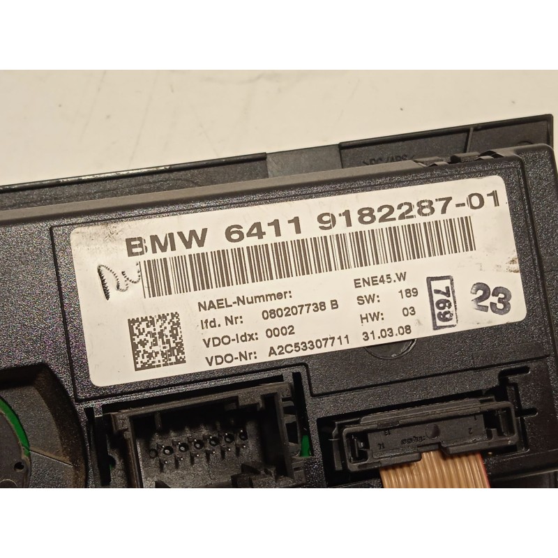 Recambio de mando climatizador para bmw serie 3 berlina (e90) 320d referencia OEM IAM 64119182287  A2C53307711