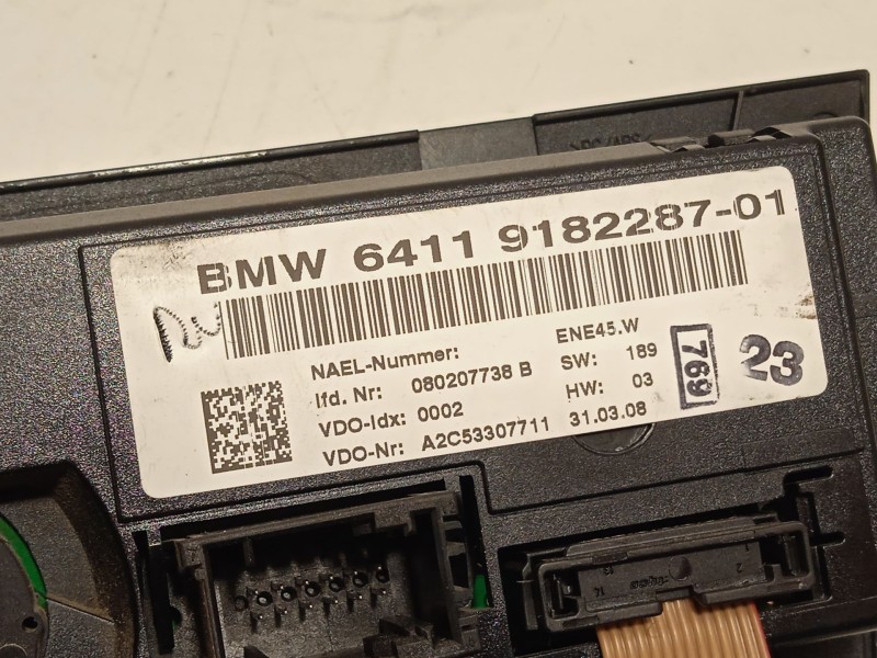 Recambio de mando climatizador para bmw serie 3 berlina (e90) 320d referencia OEM IAM 64119182287  A2C53307711