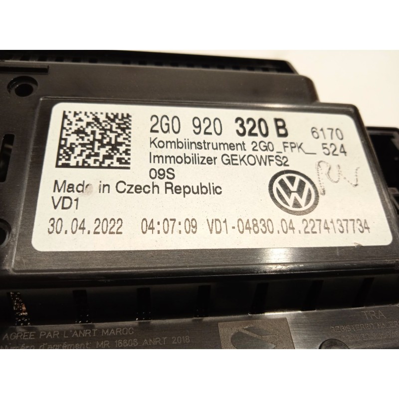 Recambio de cuadro instrumentos para volkswagen polo 1.0 tsi referencia OEM IAM 2G0920320B  