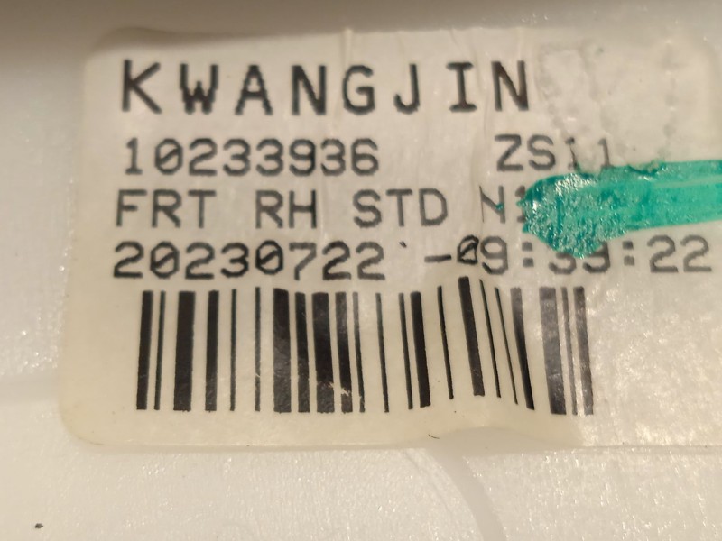 Recambio de elevalunas delantero derecho para mg mg zs suv 1.5 vti referencia OEM IAM 10233936  