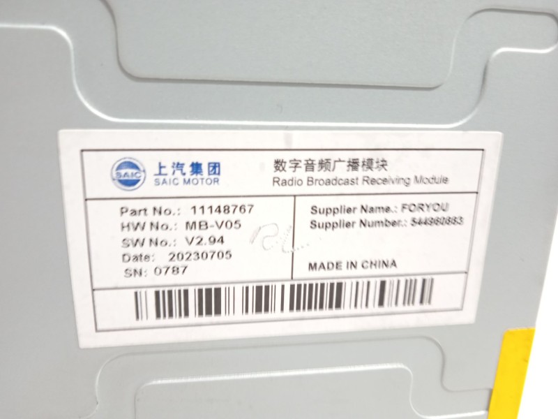 Recambio de modulo electronico para mg mg zs suv 1.5 vti referencia OEM IAM 11148767  