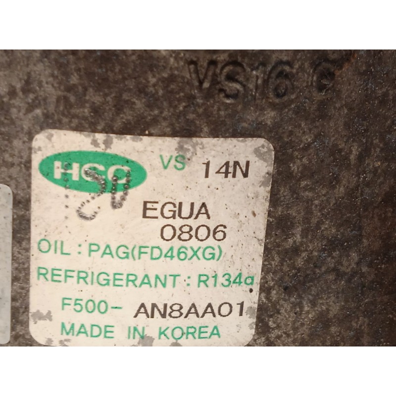 Recambio de compresor aire acondicionado para hyundai i30 classic referencia OEM IAM 977012H040 F500AN8AA01 
