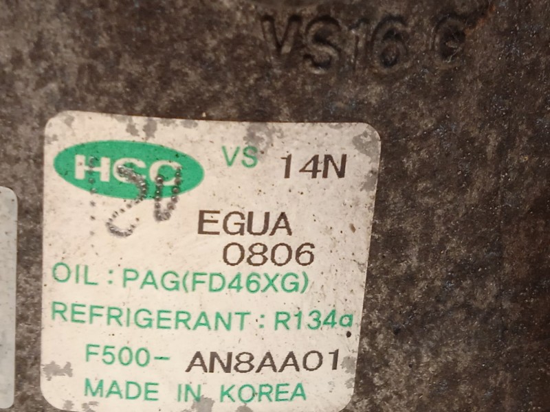 Recambio de compresor aire acondicionado para hyundai i30 classic referencia OEM IAM 977012H040 F500AN8AA01 