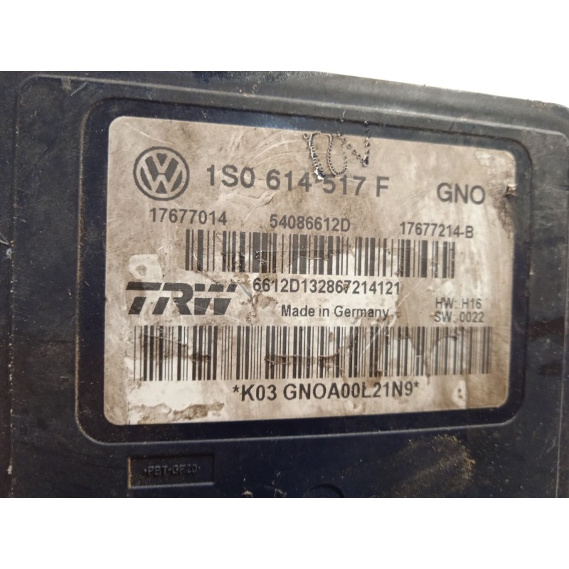 Recambio de abs para skoda rapid spaceback (nh1) 1.6 tdi referencia OEM IAM 1S0614517F 54086612D 17677014