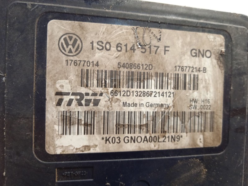 Recambio de abs para skoda rapid spaceback (nh1) 1.6 tdi referencia OEM IAM 1S0614517F 54086612D 17677014