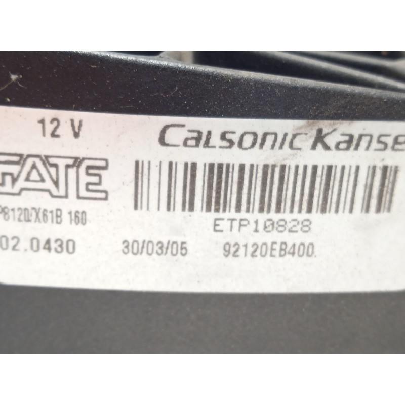 Recambio de electroventilador para nissan pathfinder iii (r51) 2.5 dci 4wd referencia OEM IAM 92120EB400  