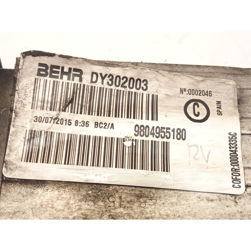 Recambio de intercooler para peugeot 508 i (8d_) 1.6 bluehdi 120 referencia OEM IAM 9804955180  