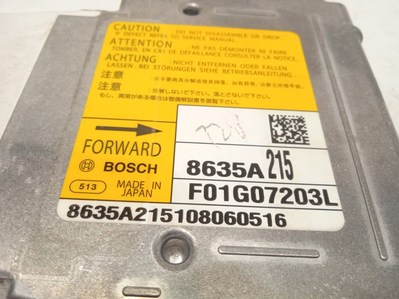 Recambio de centralita airbag para mitsubishi asx (ga_w_) 1.8 di-d (ga6w) referencia OEM IAM 8635A215  F01G07203L