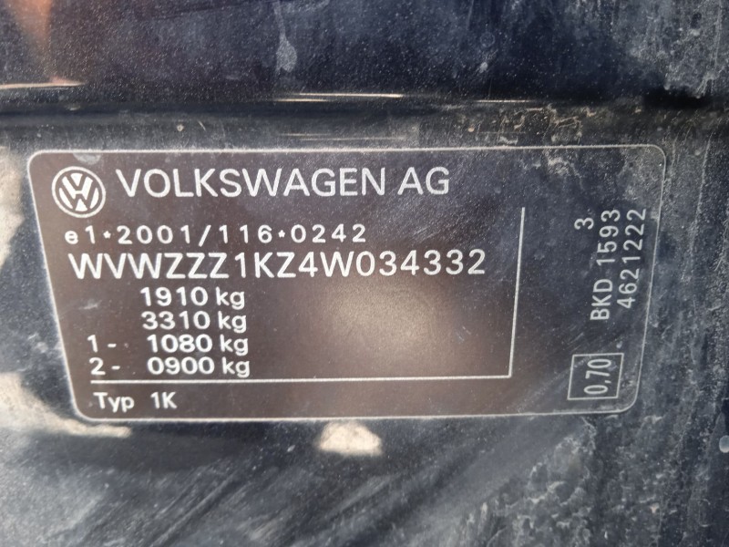 volkswagen golf v (1k1) del año 2004