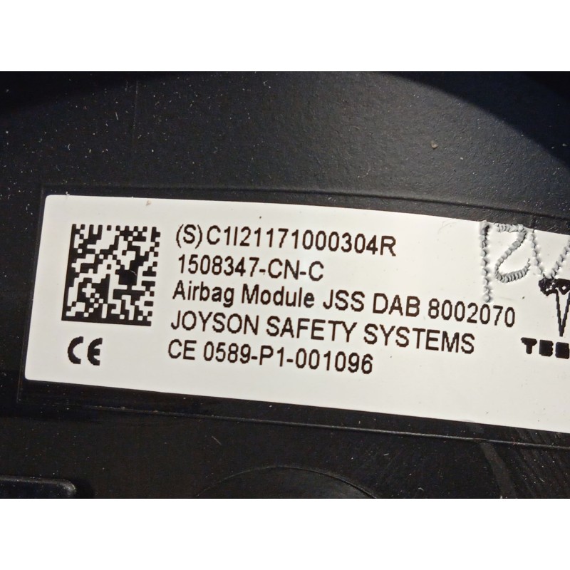Recambio de kit airbag para tesla model 3 (5yj3) ev referencia OEM IAM 2735086X 1077824CNF 1508347CNC