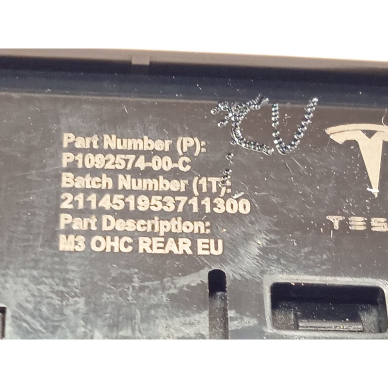 Recambio de luz interior para tesla model 3 (5yj3) ev referencia OEM IAM 109257400C P109257400C 