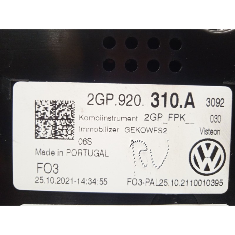 Recambio de cuadro instrumentos para volkswagen taigo (cs1) 1.0 tsi referencia OEM IAM 2GP920310A  