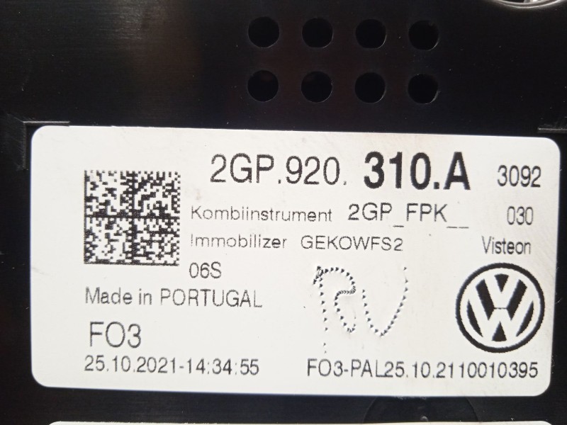 Recambio de cuadro instrumentos para volkswagen taigo (cs1) 1.0 tsi referencia OEM IAM 2GP920310A  