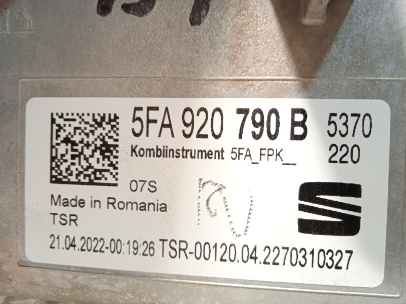 Recambio de cuadro instrumentos para cupra formentor (km7, kmp) 1.5 tsi referencia OEM IAM 5FA920790B  