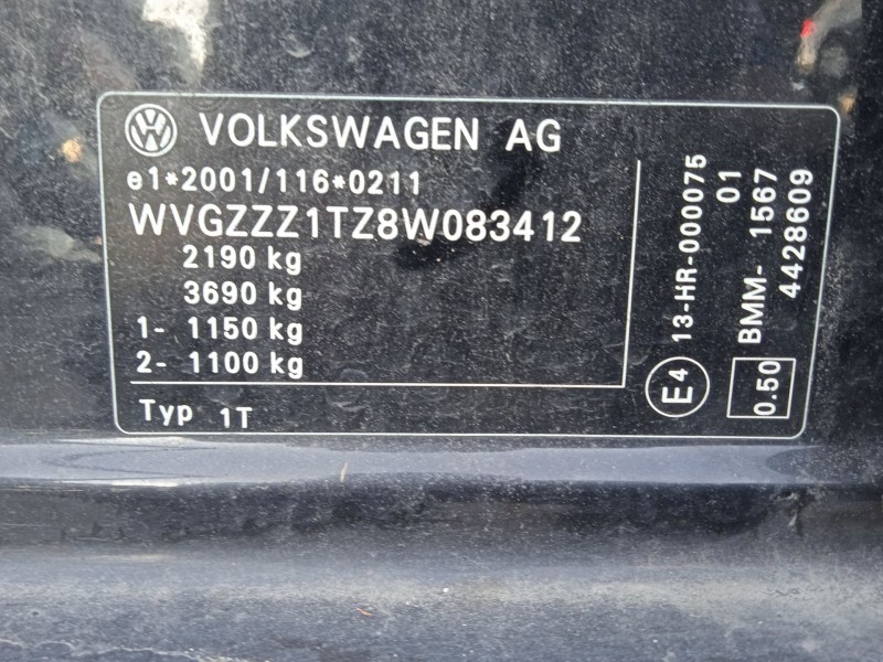 volkswagen touran (1t1, 1t2) del año 2008