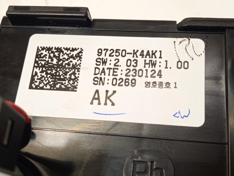 Recambio de mando climatizador para hyundai kona (os, ose, osi) ev referencia OEM IAM 97250K4AK1 97250K4AK1RET 