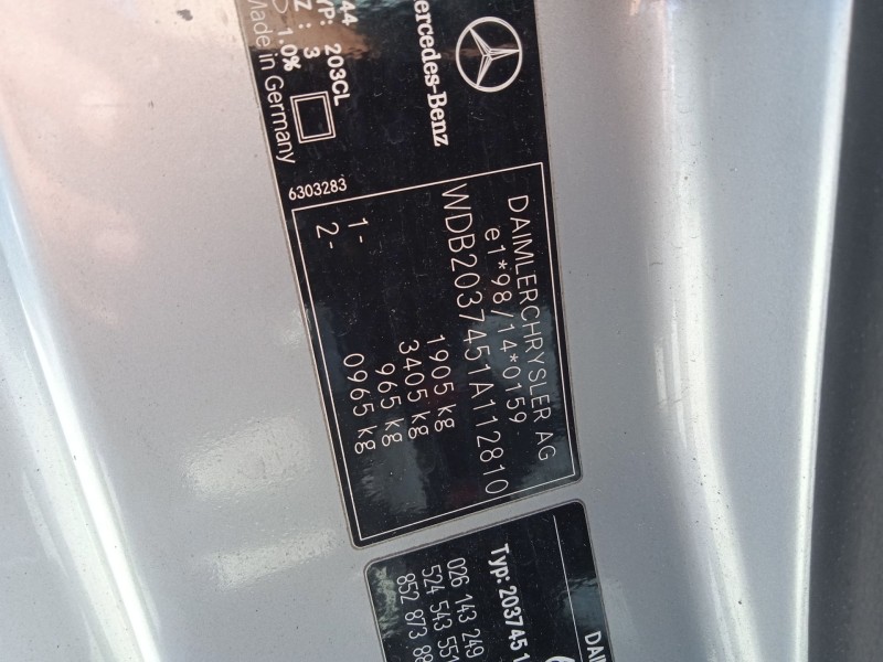 mercedes-benz clase c coupé (cl203) del año 2001