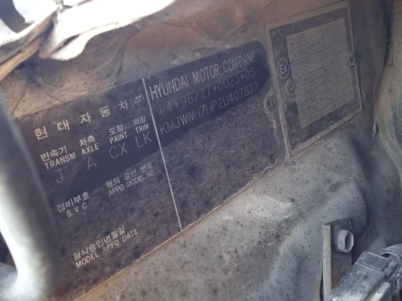 hyundai h-1 / starex autobús (a1) del año 2002