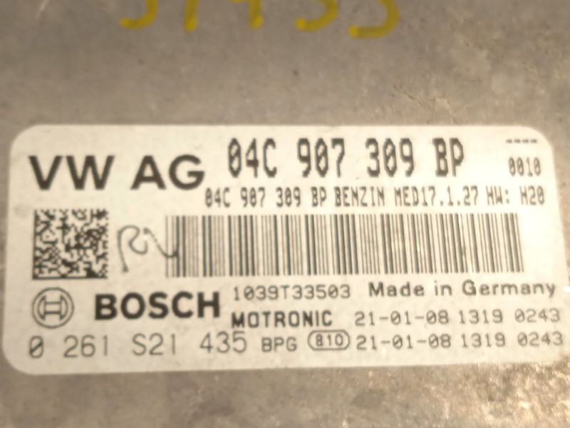Recambio de centralita motor uce para skoda fabia 1.0 tsi referencia OEM IAM 04C907309BP  0261S21435