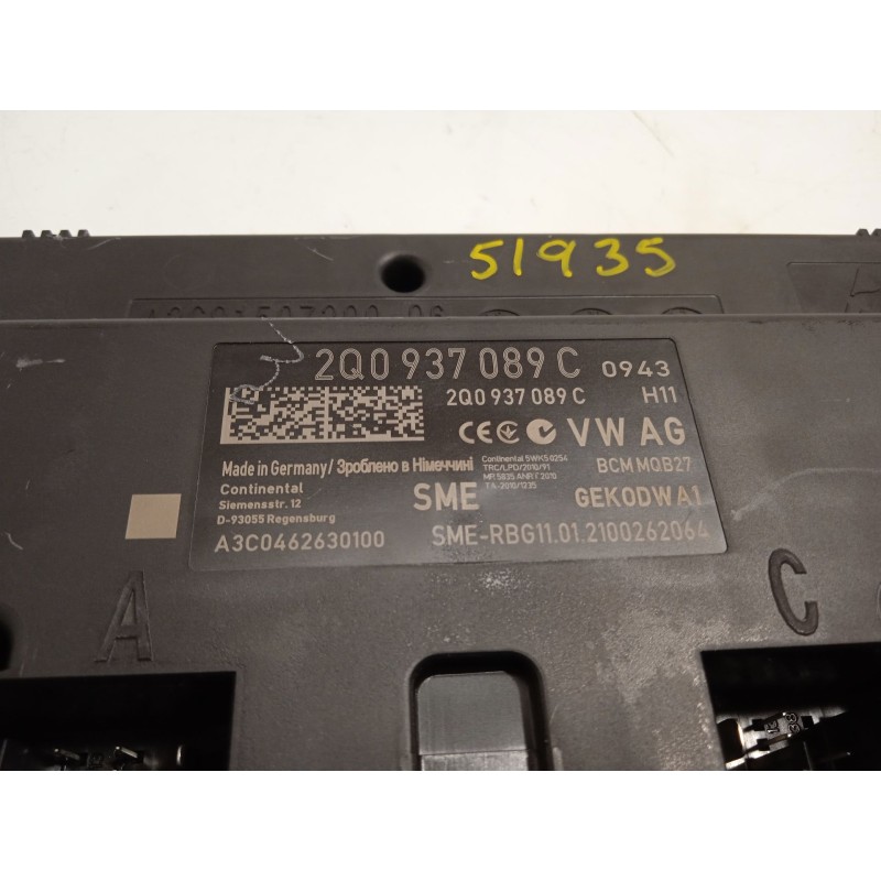 Recambio de centralita confort para skoda fabia 1.0 tsi referencia OEM IAM 2Q0937089C  A3C0462630100