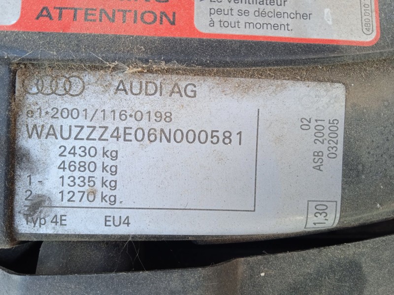 audi a8 d3 (4e2, 4e8) del año 2005