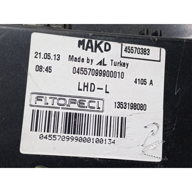 Recambio de faro izquierdo para citroën nemo 1.3 hdi fap referencia OEM IAM 1353198080  